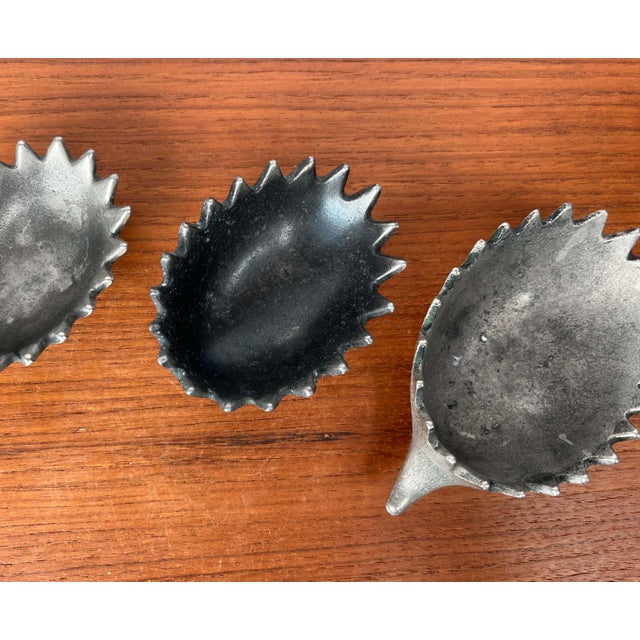 Mid-Century Metal Hedgehog Stacking Ashtray from the Ussr, 1960s, Set of 6 For Sale - Image 13 of 18