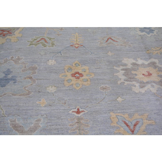 2020s New Turkish Oushak Professional Hand Knotted Wool Rug, 12x14'7 For Sale - Image 5 of 5