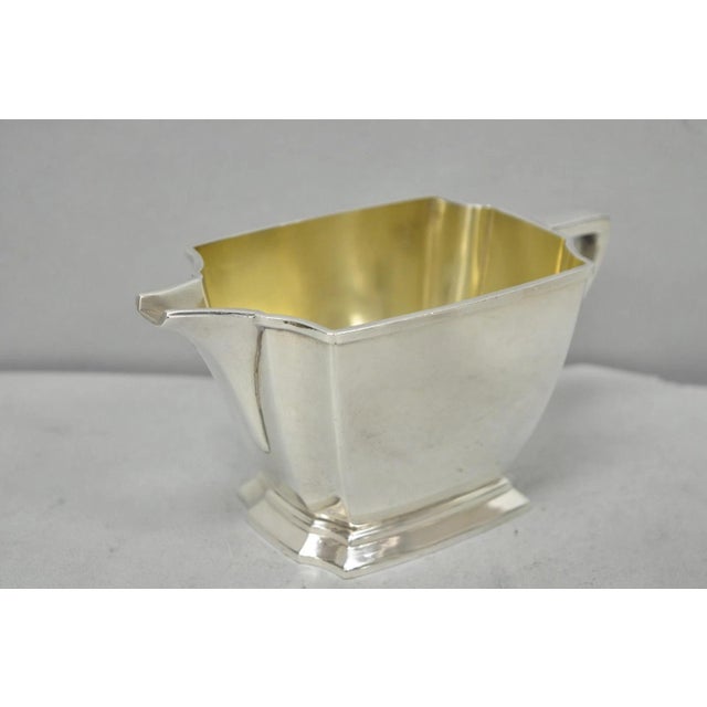 Antique 1847 Rogers Bros "Legacy" Art Deco Silver Plated Tea Set - 3 Pc Set For Sale - Image 17 of 18