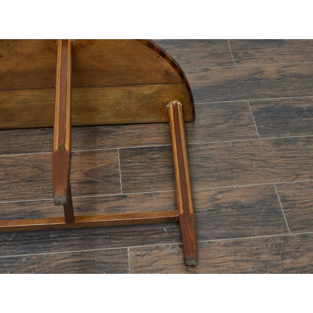 Folk Art Tramp Art Demi-Lune Console Table with Geometric Marquetry, circa 1900 For Sale - Image 3 of 12