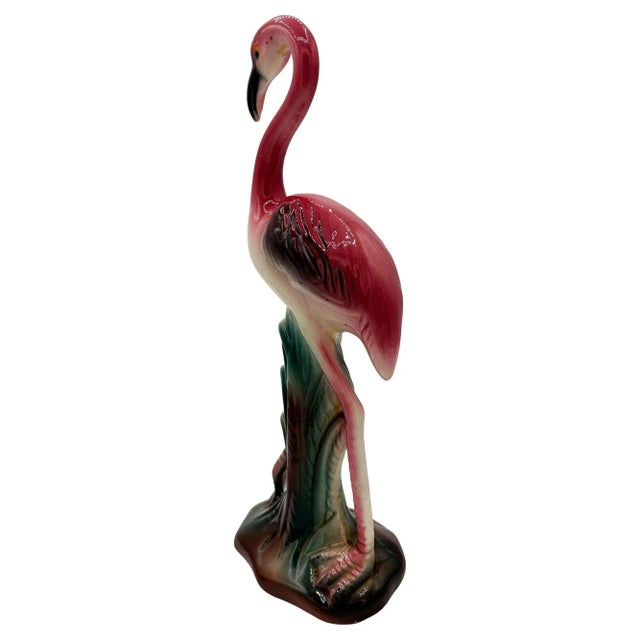 Mid-Century Tropical Ceramic "The Walker" Pink Flamingo Figurine For Sale In Los Angeles - Image 6 of 10