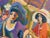 Modern Isaac Maimon Painting of Two Fashionable Women at Cafe For Sale - Image 3 of 9