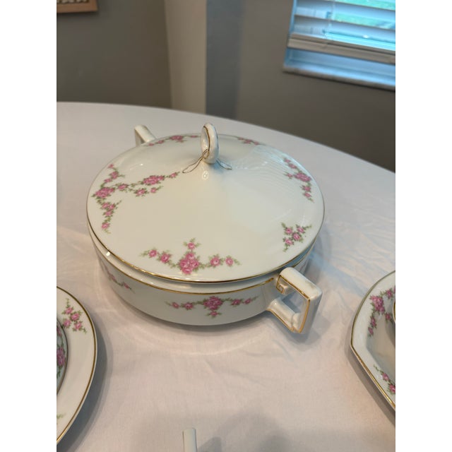 White Antique Heinrich & Co. Porcelain Imperial China Dinnerware Set For Sale - Image 8 of 10