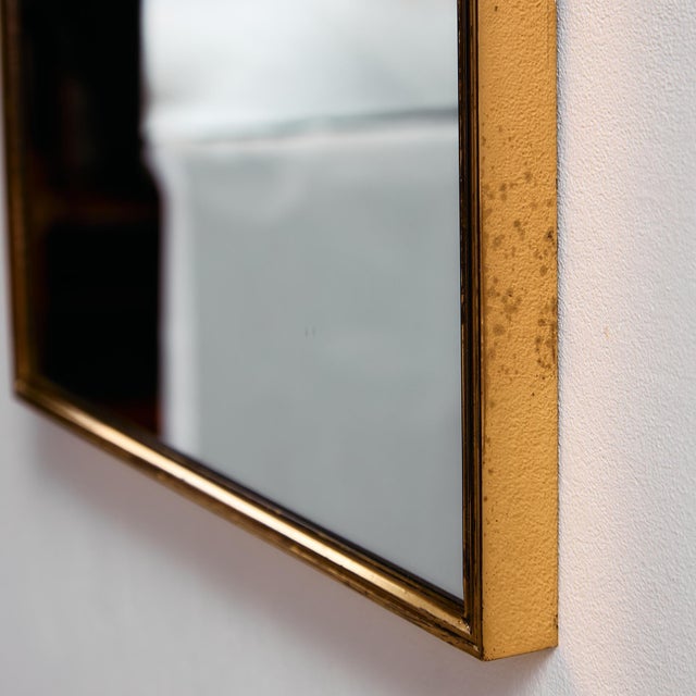 Metal and Brass Framed Mirror For Sale - Image 10 of 18