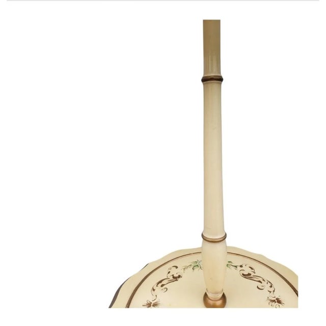 1960s French Provincial Floor Lamp Table, Circa 1960s For Sale - Image 5 of 7