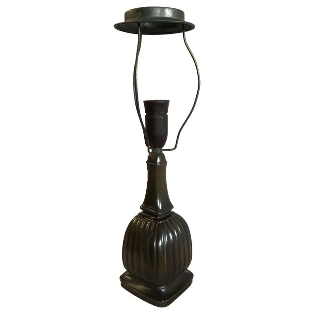 Danish Rewired Art Deco Table Lamp in Disco Metal by Just Andersen, 1930s For Sale