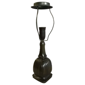 Danish Rewired Art Deco Table Lamp in Disco Metal by Just Andersen, 1930s