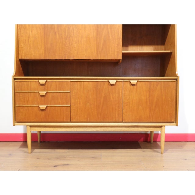 Wood Mid Century Modern Vintage Teak Tall Credenza Sideboard by Austinsuite For Sale - Image 7 of 13