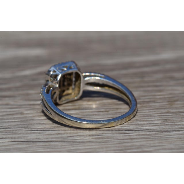 The San Fernando: Black and White Diamond Halo Ring For Sale - Image 4 of 10