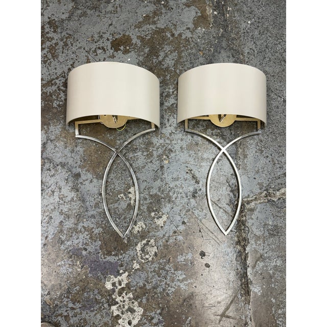 Metal Nicolas Aubagnac for Porta Romana Wall Sconces, Pair For Sale - Image 7 of 12