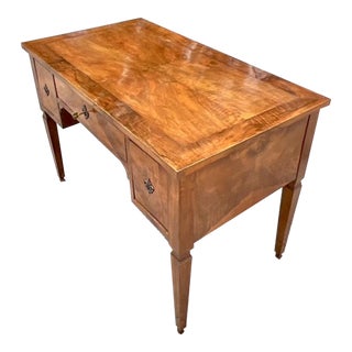 Antique 19th Century Italian Burl Wood Writing Desk For Sale