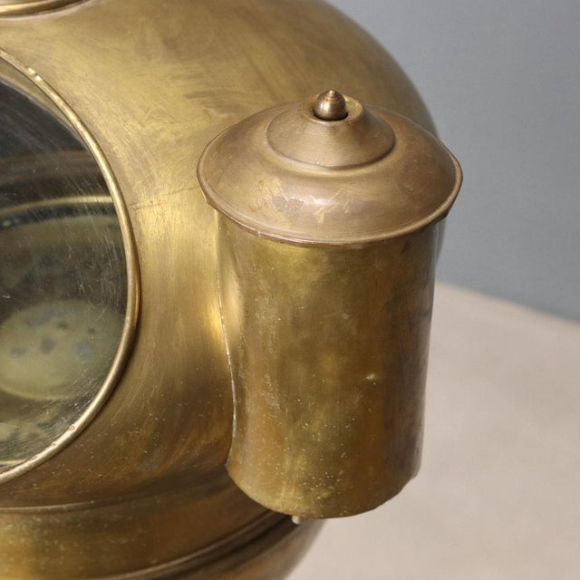 Goldenrod Nautical Compass in Binnacle on Ground For Sale - Image 8 of 14