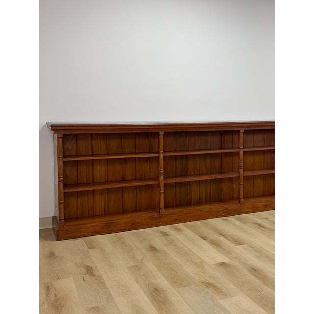 Mid 20th Century 1 of 1 Handmade Burlwood MCM Double Sided Shelf Room Divider For Sale - Image 14 of 14