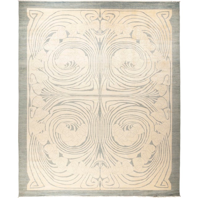 Ivory Art Nouveau Area Rug Chairish