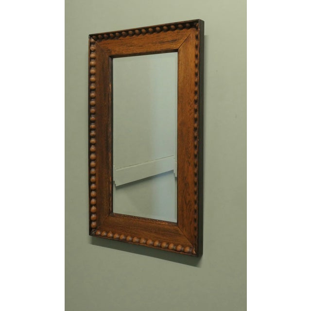 Victorian Carved Golden Oak Wall Mirror, 1880 For Sale - Image 4 of 7