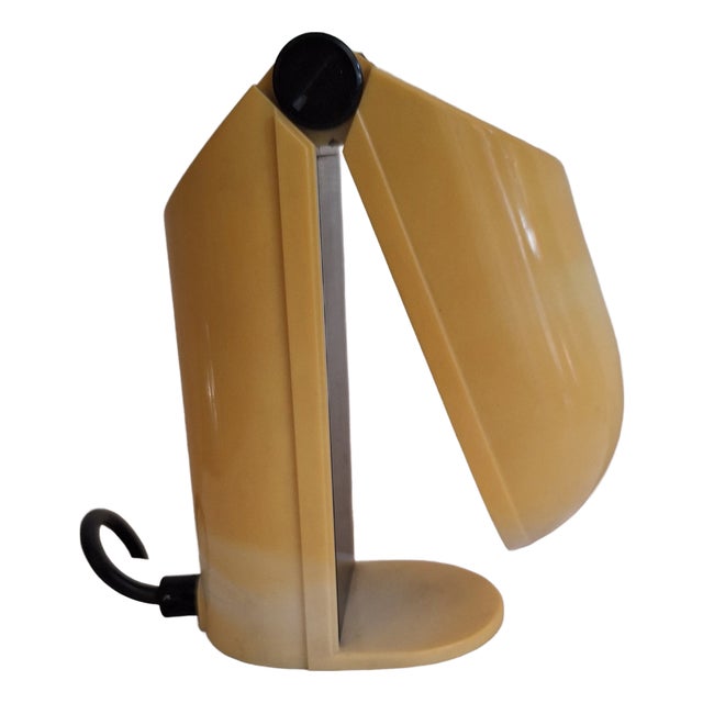 Vintage German Table Lamp in Yellowed Plastic by Brilliant, 1970s For Sale