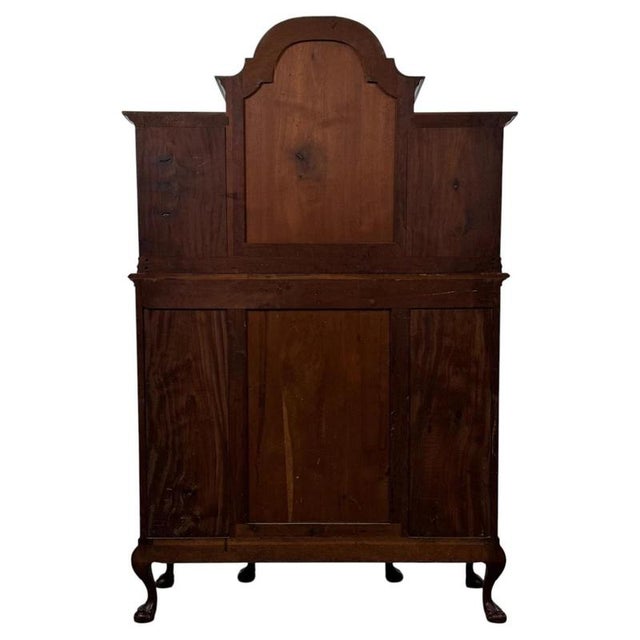 19th Century Antique Queen Anne Walnut Display Cabinet For Sale - Image 9 of 13