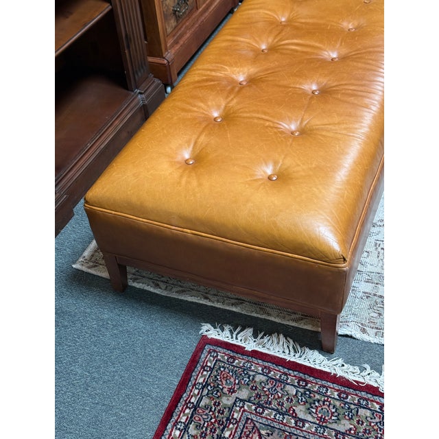 Room & Board Leather Bench For Sale In San Francisco - Image 6 of 12
