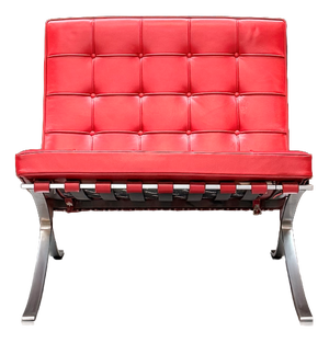Knoll Barcelona Chair in Red Volo Leather by Ludwig Mies van der Rohe for Knoll Inc. / Knoll International, 2010s
