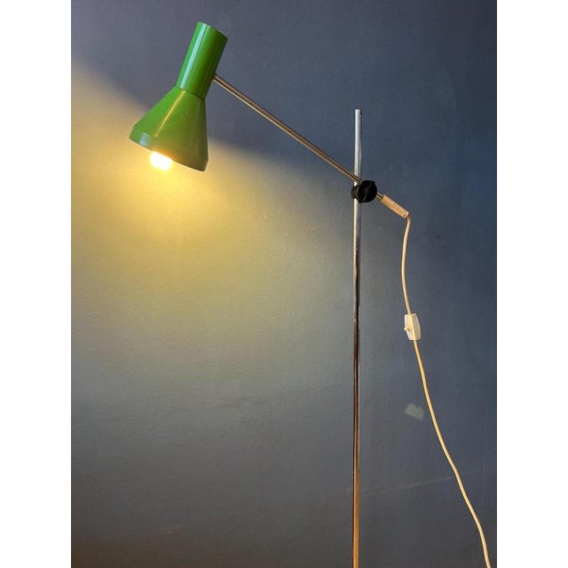 Mid-Century Apple Green Adjustable Floor Lamp For Sale - Image 4 of 11