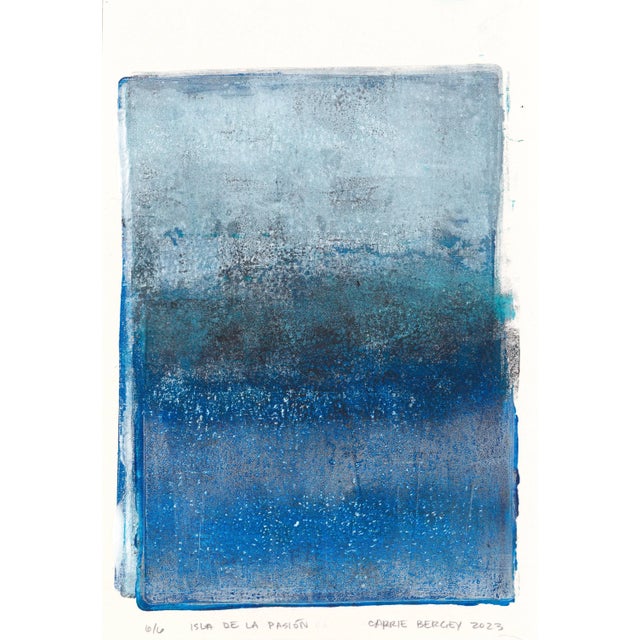 Isla De La Pasion Gallery Set (6) 5*7 Abstract Print Blue by Carrie Bergey For Sale In San Francisco - Image 6 of 9