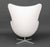 Fritz Hansen White Upholstered Egg Chair For Sale In New York - Image 6 of 7