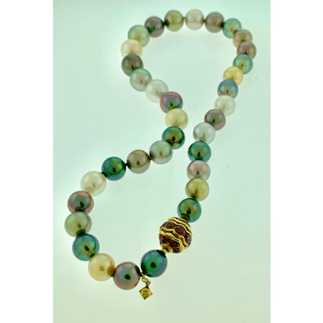 David Yurman Multi-Color South Sea Pearl Limited Edition Strand Necklace For Sale In New York - Image 6 of 18
