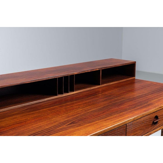 Flip-Top Partners Desk in Rosewood attributed to Peter Løvig Nielsen for Løvig, Denmark, 1960 For Sale - Image 16 of 18