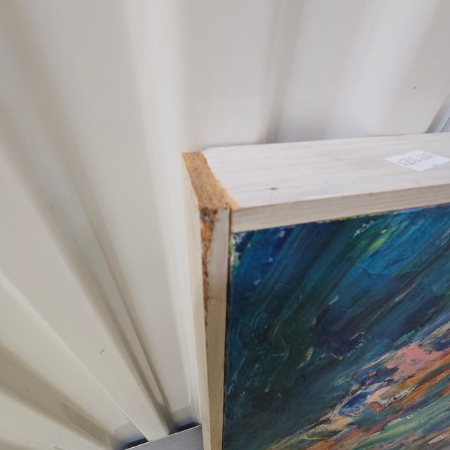 2010s Contemporary Abstract Expressionist Impasto Oil Painting - Signature of Siebnik on back For Sale - Image 5 of 7