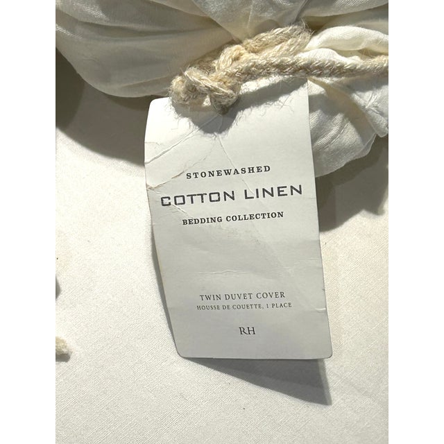 Linen Restoration Hardware Linen / Cotton Twin Size Bedding Sets For Sale - Image 8 of 9