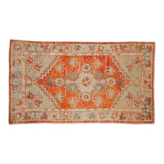 Vintage Distressed Oushak Rug - 2'9" x 4'8" For Sale