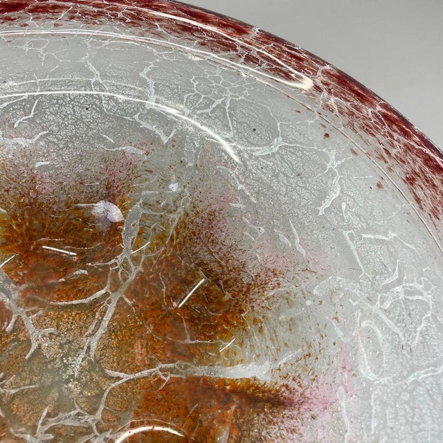 Baushaus Art Deco German Red Glass Bowl by Karl Wiedmann for WMF Ikora, 1930s For Sale - Image 12 of 18