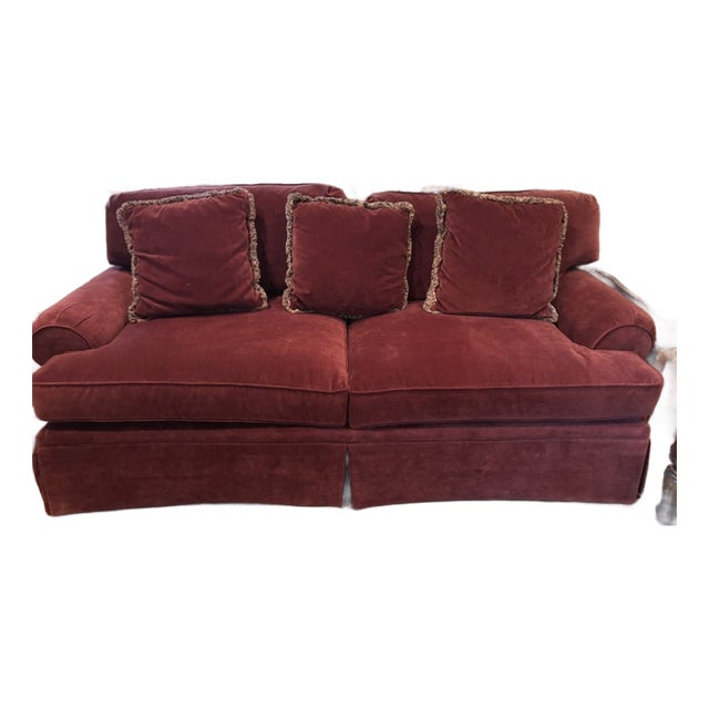 Contemporary Velvet Sofa For Sale