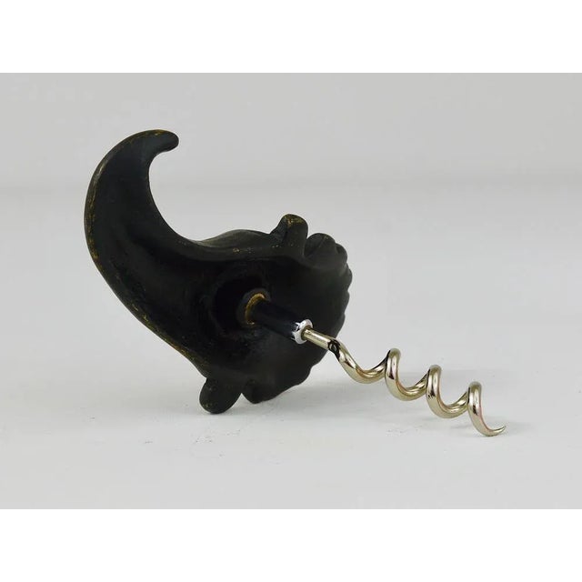 Brass Cork Screw Bottle Opener by Walter Bosse for Hertha Baller, Austria, 1950s For Sale - Image 3 of 5