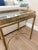 Vintage Brass Faux Bamboo Side Table With Glass Tray Top | Hollywood Regency End Table For Sale - Image 4 of 11
