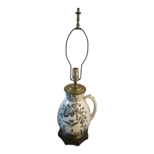 Black Transfer Ware Aesthetic Movement Lamp