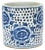 2020s Chinoiserie Blue and White Planter With Flowers For Sale - Image 5 of 5