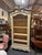 19th Century Louis XV Wire-Walled Bookcase with Carved Pediment in Aqua Green, 1890s For Sale - Image 5 of 6