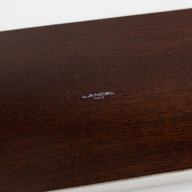 Wood Maison Lancel Paris Chrome Decorative Lidded Box For Sale - Image 7 of 9