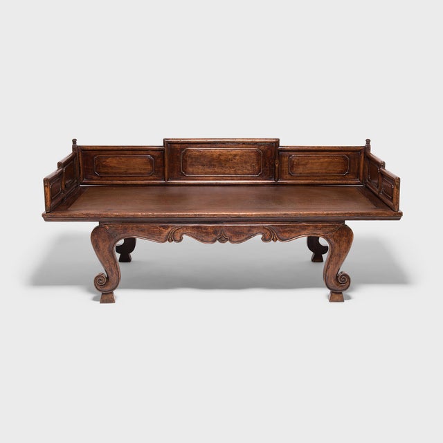 Wood 19th Century Chinese Luohan Bed With Stepped Railing For Sale - Image 7 of 7