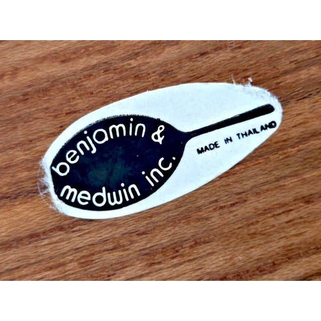 Vintage Teak Wood Snack Set, 8 Pieces For Sale - Image 10 of 10