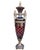 Tall Statement Antique Ruby Cut to Clear Crystal Lidded Urn With Second Empire Style Bronze Mounts For Sale - Image 10 of 18