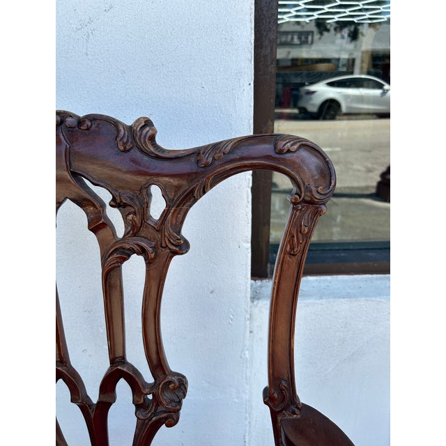 Antique Chippendale Style Armchair For Sale - Image 11 of 11