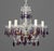 Mid-Century Modern Murano Amethyst Glass Five-Branch Chandelier For Sale - Image 3 of 11