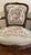 Almond 20 Century Chateau d'Ax Louis XV Tapestry Armchair For Sale - Image 8 of 12
