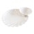 Vintage Italian White Clam Shell Chip & Dip Server For Sale