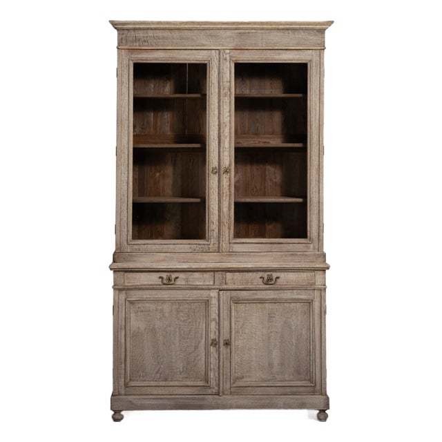 French Oak Vitrine, Antique, France, Mid 19th Century For Sale