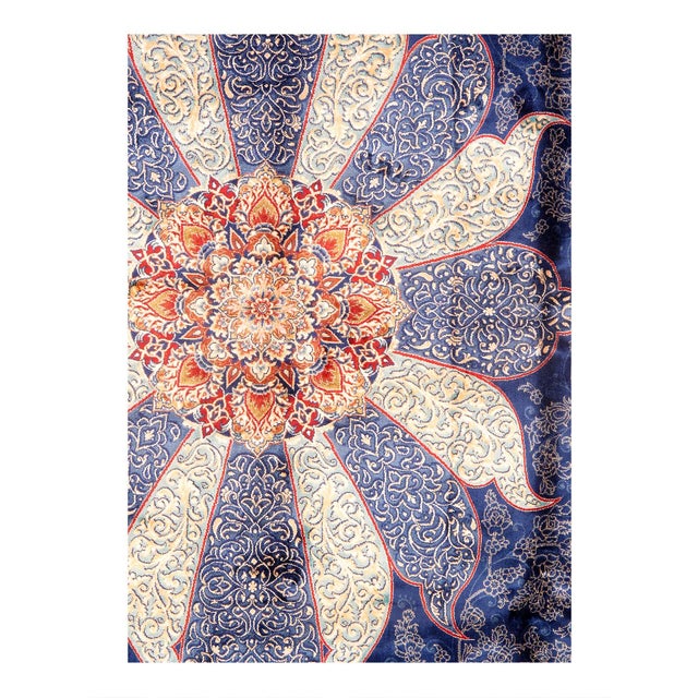Viscose on a cotton foundation with a medallion This rug has a dense, soft pile, and excellent quality, to ensure that you...