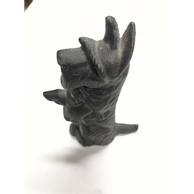 Vintage Cast Iron Scottie Dog Door Stop For Sale - Image 4 of 5