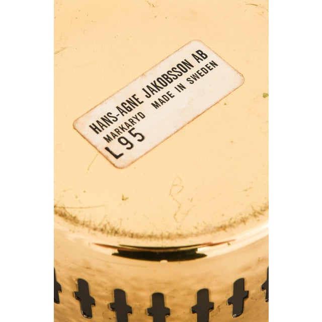 1950s Candelsticks in Brass and Glass attributed to Hans-Agne Jakobsson, 1950s, Set of 2 For Sale - Image 5 of 6